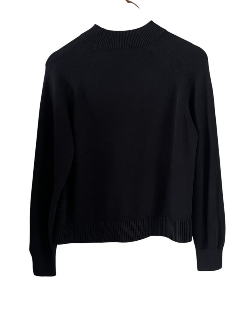 Everlane Mock Turtleneck Cotton Sweater In Black Size S - Picture 7 of 13